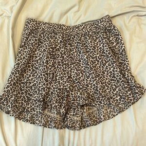 Abercrombie & Fitch cheetah print ruffle shorts